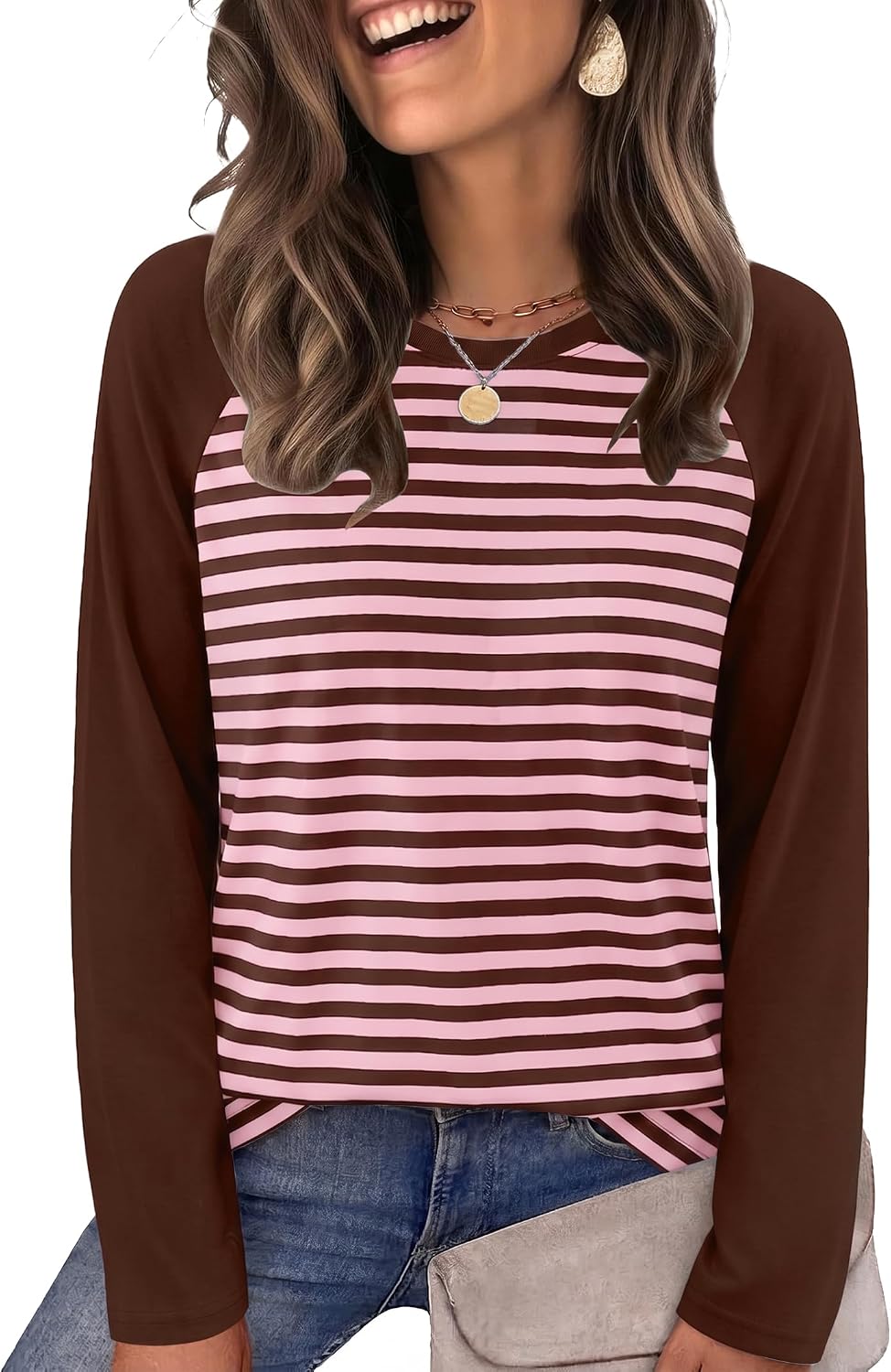 WIHOLL WIHOLL Long Sleeve Shirts for Women Crewneck Tops Fall Clothes Outfits 2026