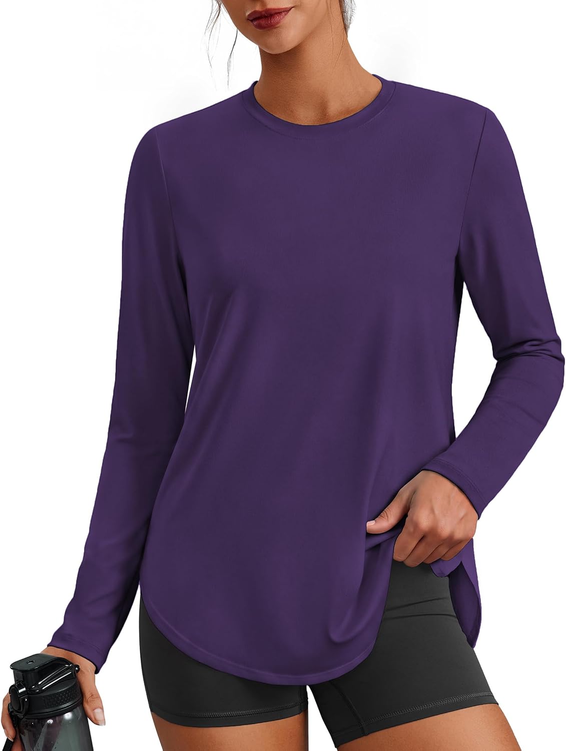PINSPARK PINSPARK Workout Tops for Women Long Sleeve Shirts Ultra-Soft Gym Top S-3XL